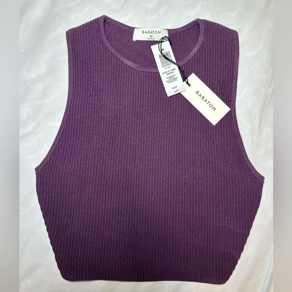 Aritzia Sculpt Knit Racer Cropped Tank🤍